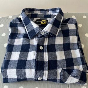 Oversize Blue/White Buffalo Check Long Sleeve Shirt